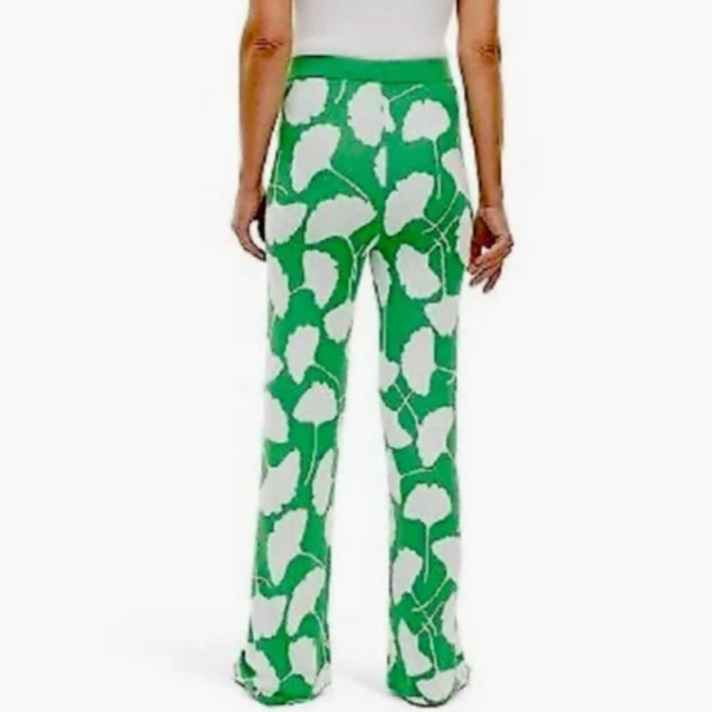 DVF for Target Green Ginkgo Knit Flare Pants